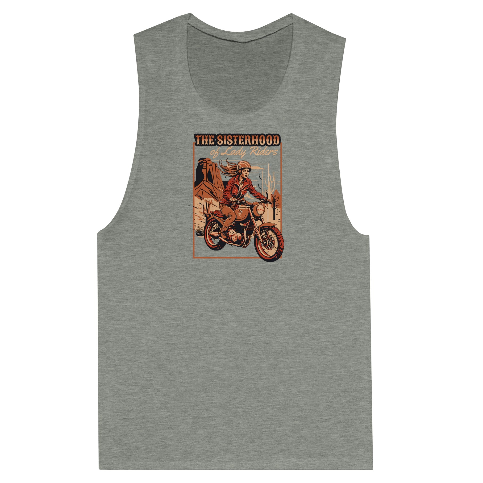 SORTYGO - Lady Riders Women Muscle Tank in Athletic Heather