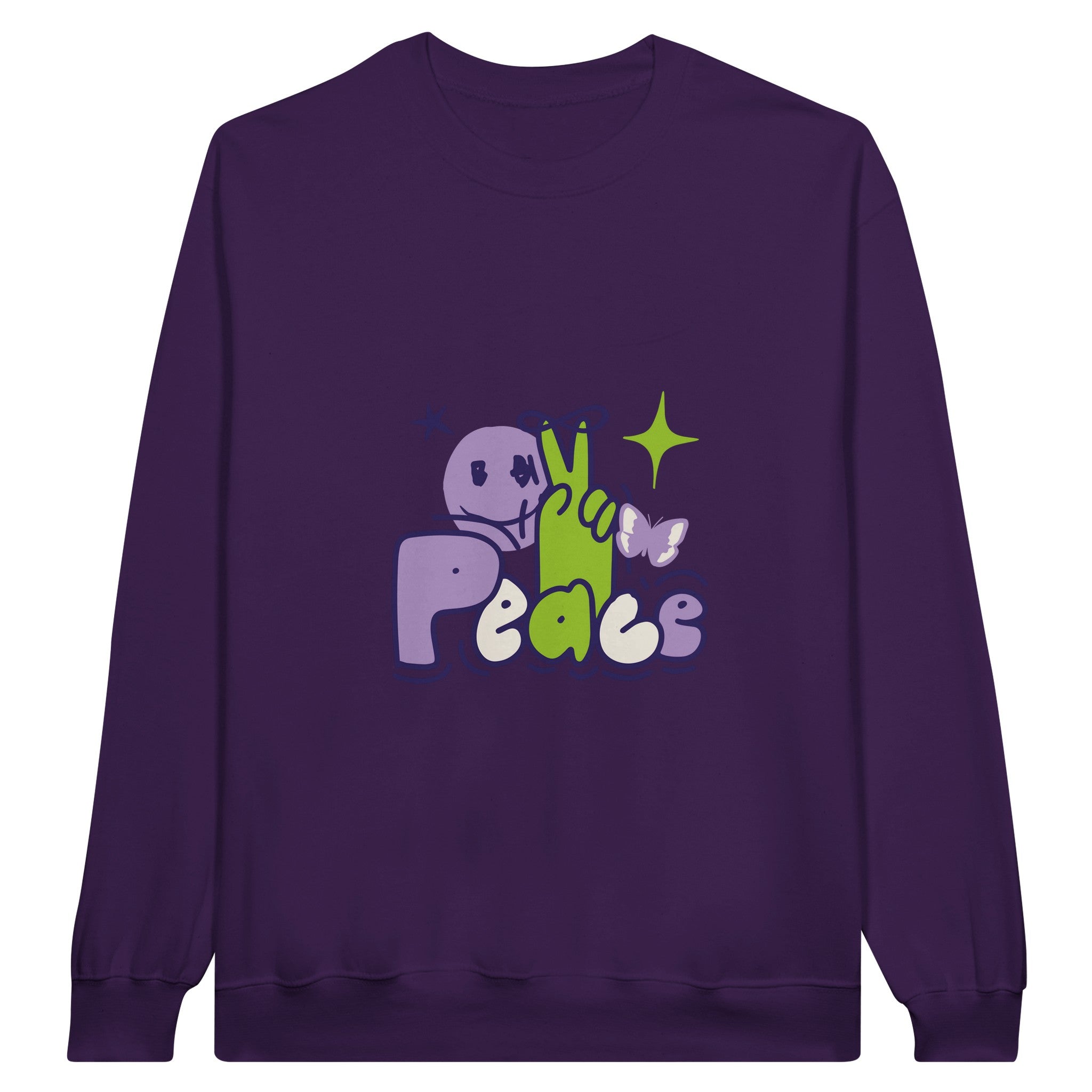 SORTYGO - Peace Doodle Men Sweatshirt in Purple