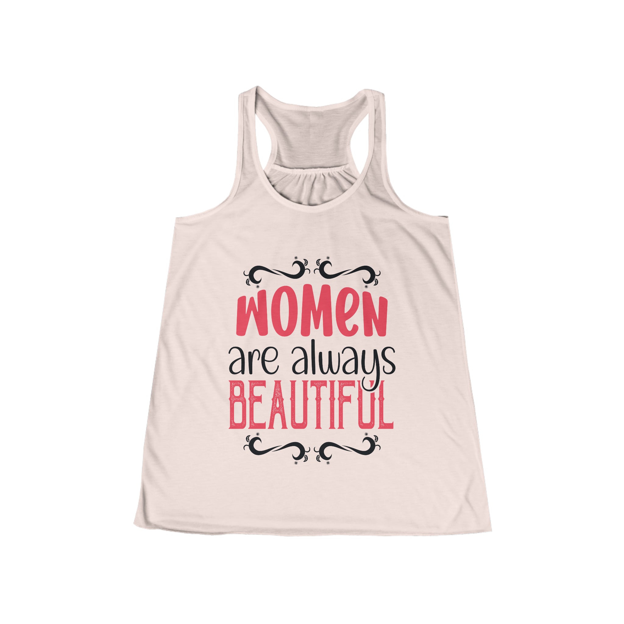 SORTYGO - Always Beautiful Women Flowy Racerback Tank in Soft Pink