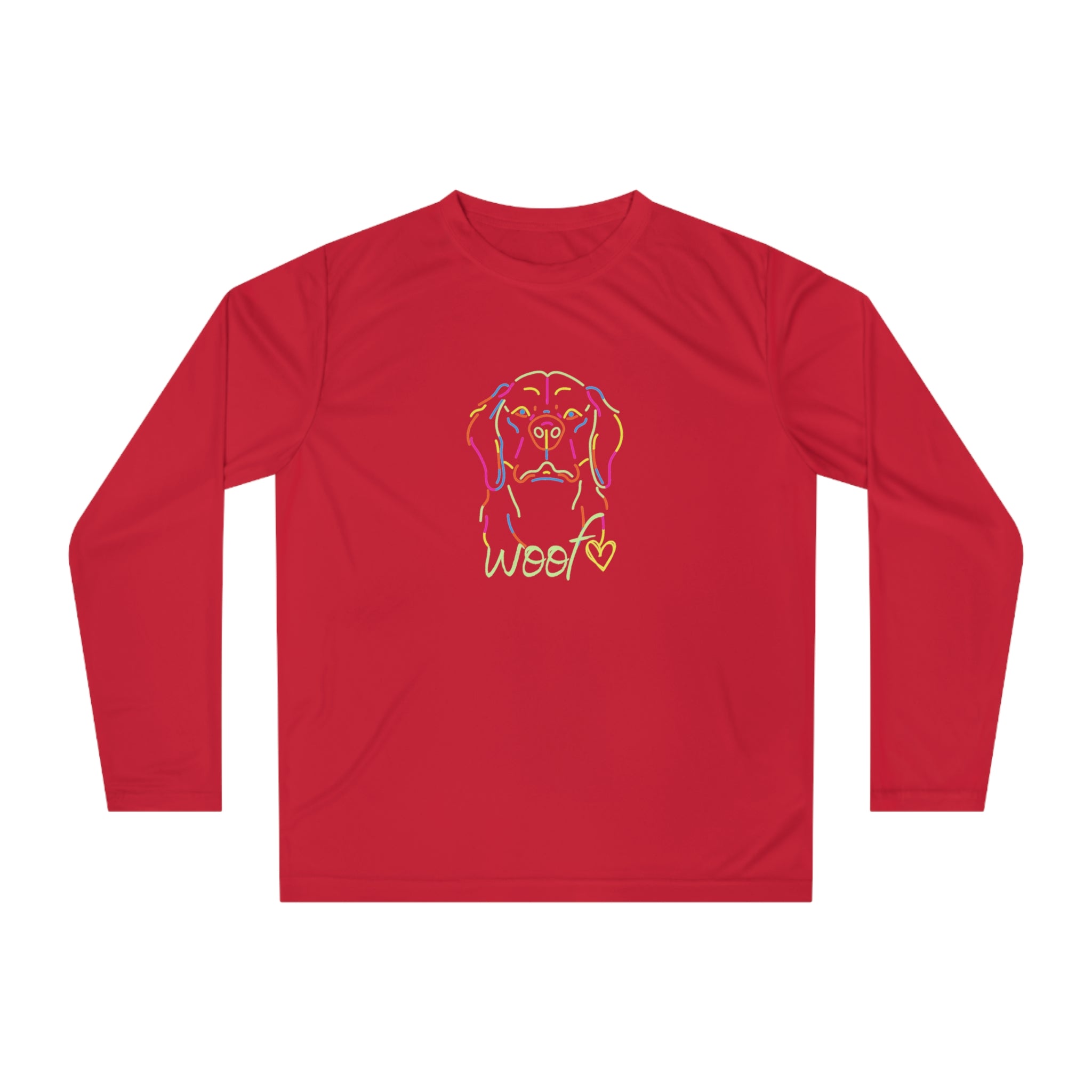 SORTYGO - Woof Women Performance Long Sleeve Shirt in Sport Red