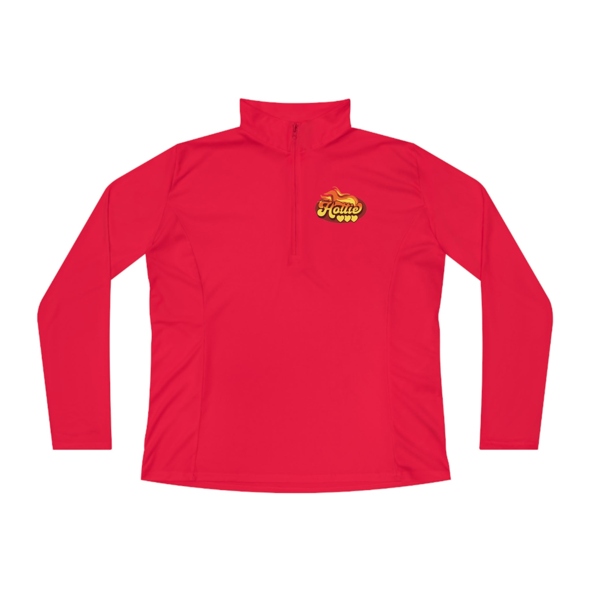 SORTYGO - Hottie Women Quarter Zip Pullover in True Red