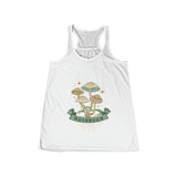 SORTYGO - Mushroom Women Flowy Racerback Tank in White