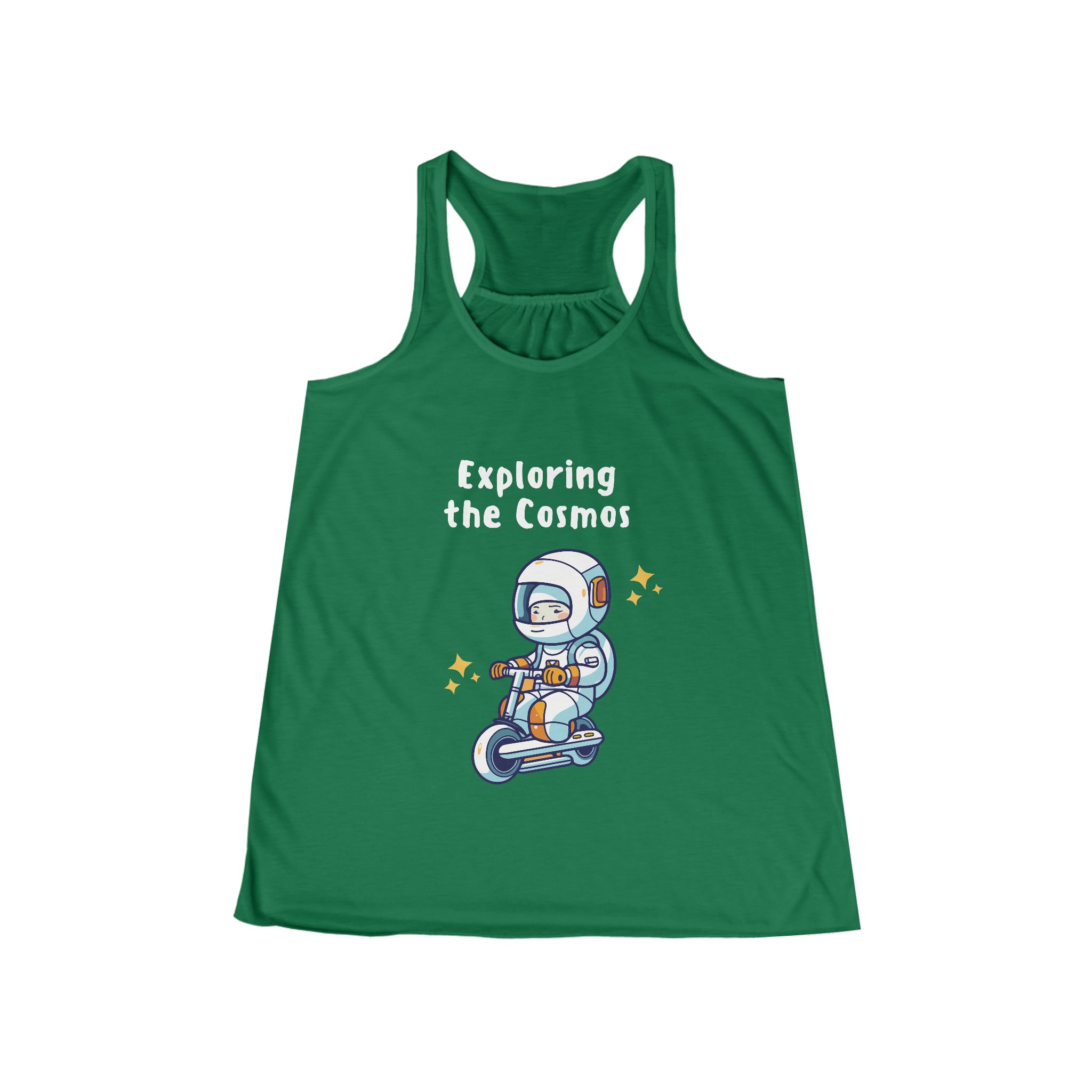 SORTYGO - Exploring The Cosmos Women Flowy Racerback Tank in Kelly