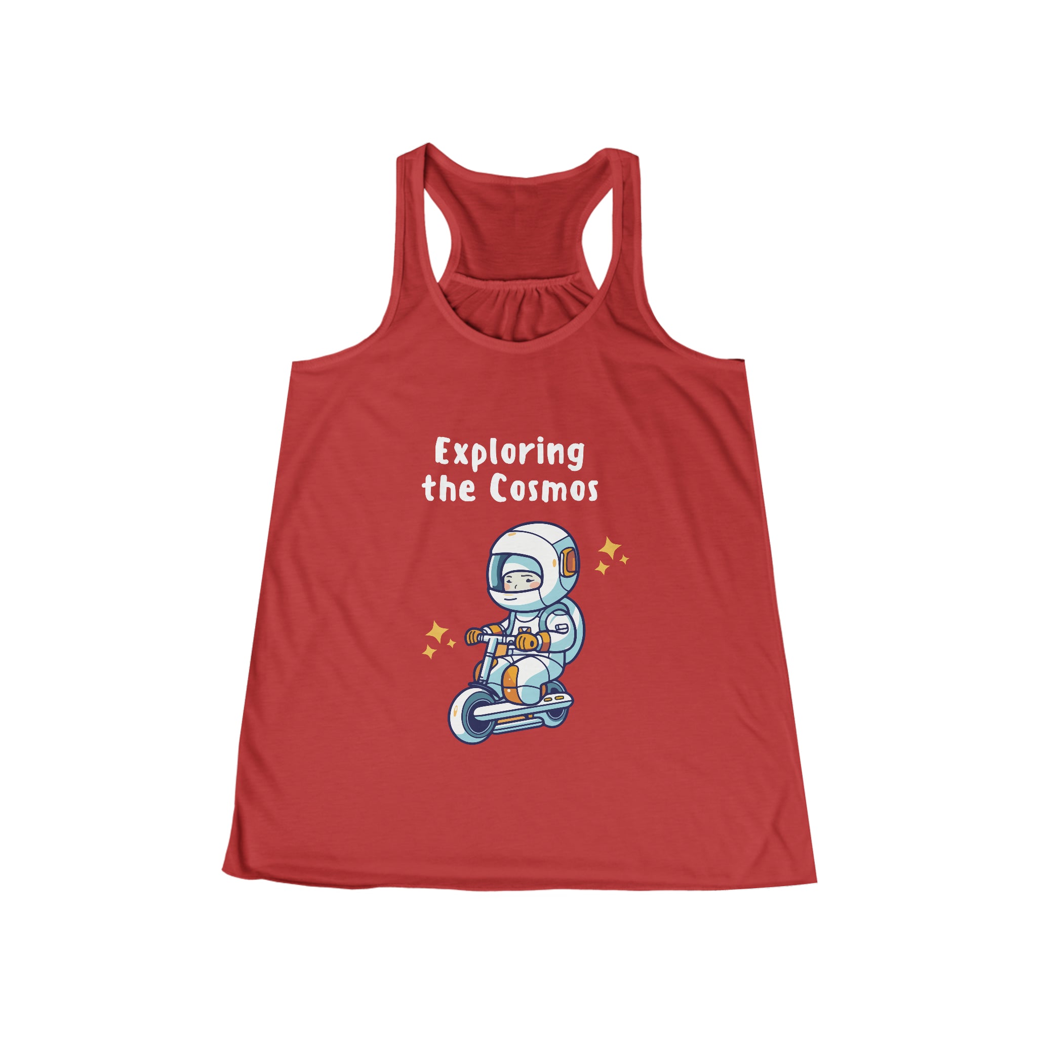 SORTYGO - Exploring The Cosmos Women Flowy Racerback Tank in Red