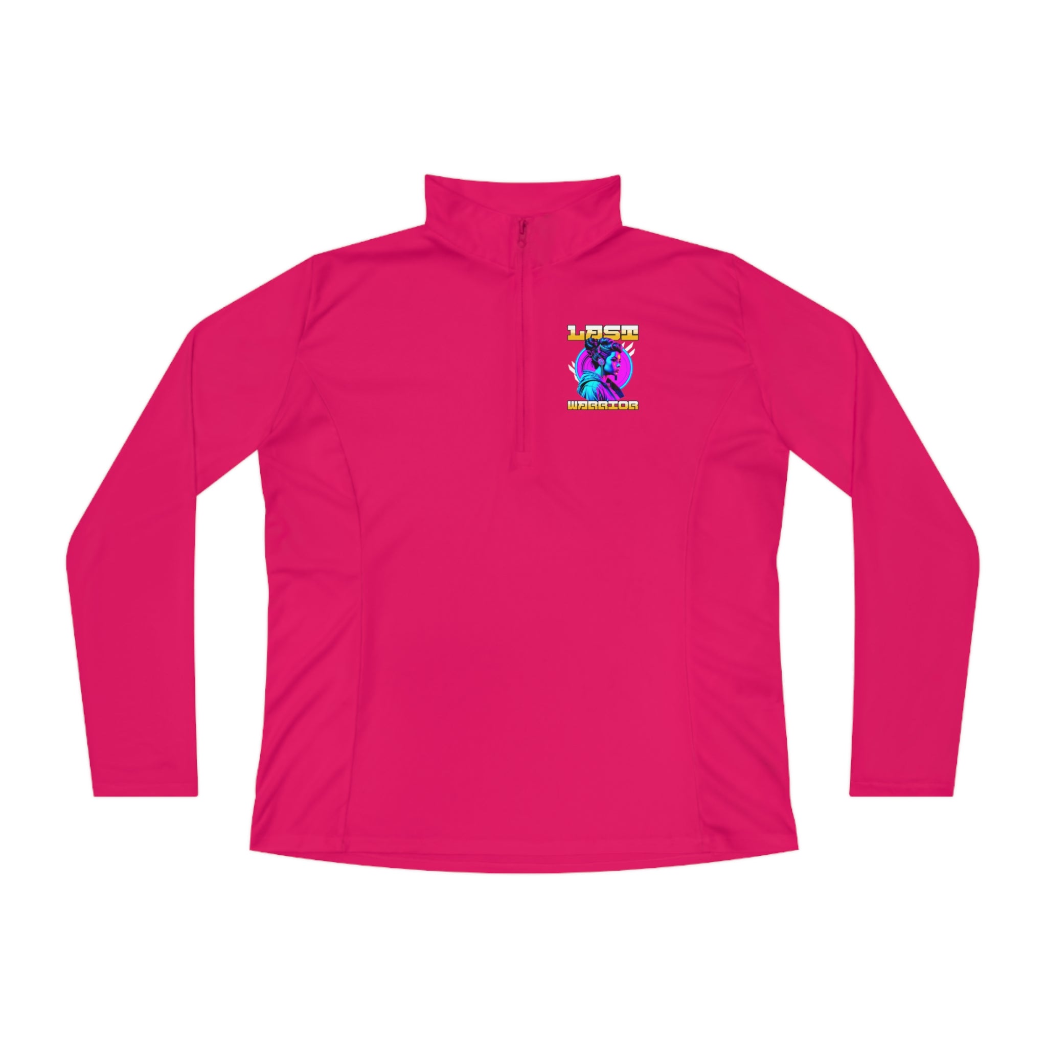 SORTYGO - Last Warrior Women Quarter Zip Pullover in Pink Raspberry S