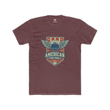SORTYGO - American Football League Men Fitted T-Shirt in Solid Maroon