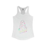SORTYGO - She Could Women Ideal Racerback Tank in Solid White