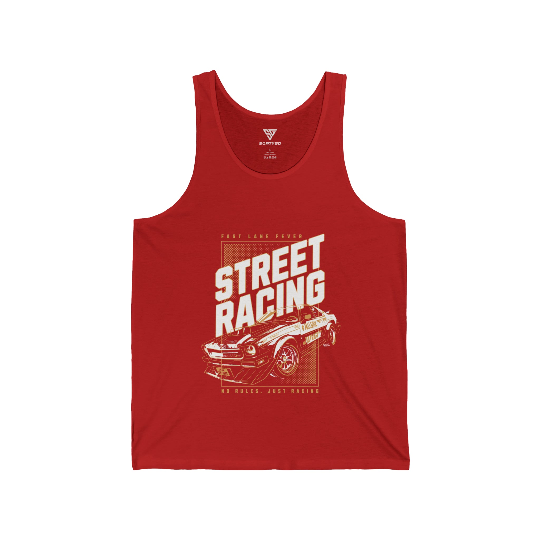 SORTYGO - Street Racing Men Staple Tank Top in Red