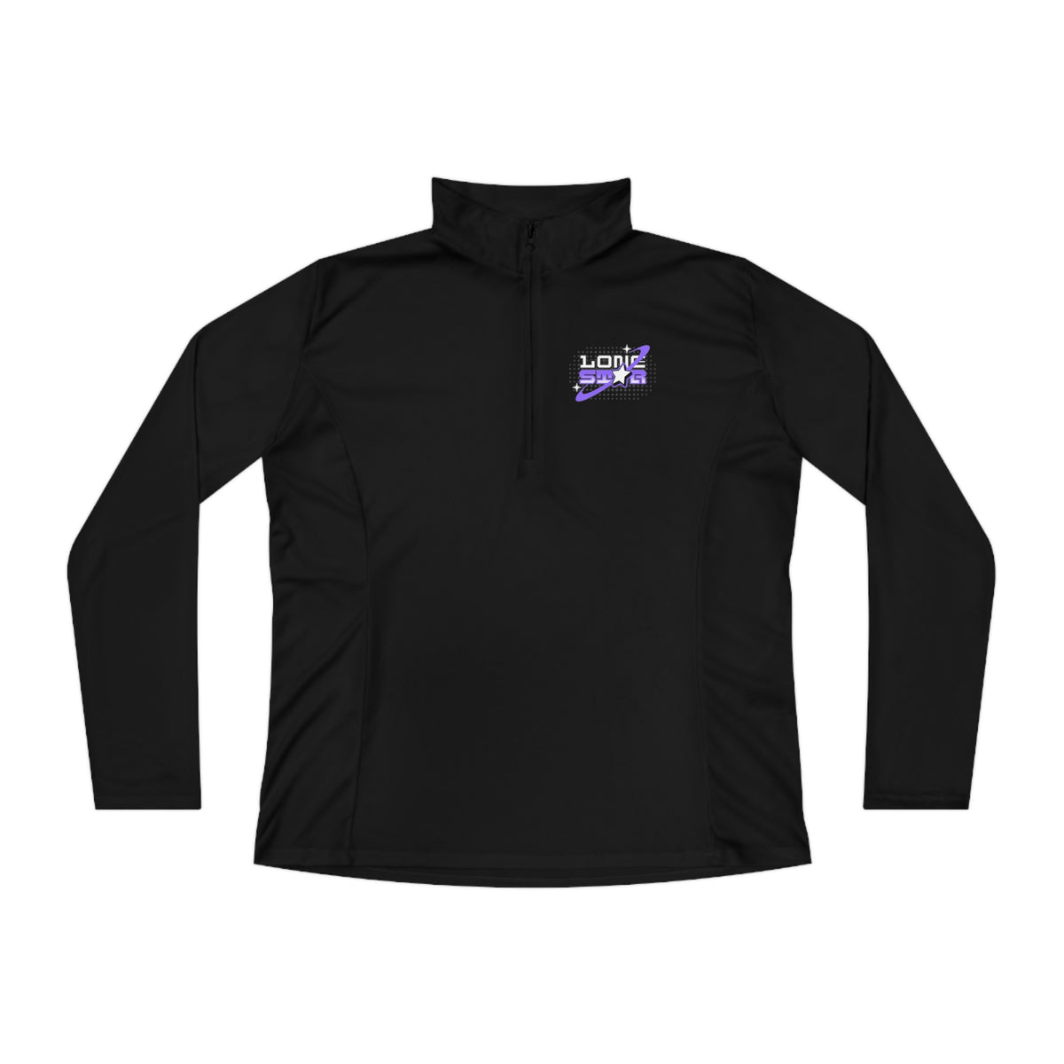 SORTYGO - Lone Star Women Quarter Zip Pullover in Black