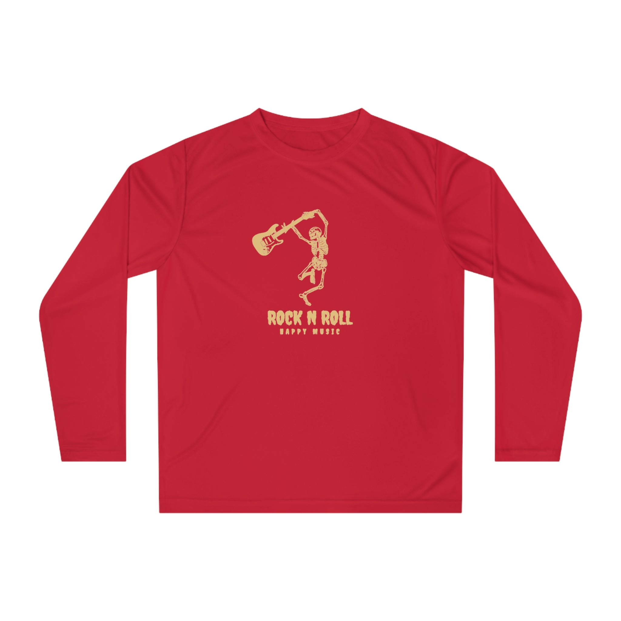 SORTYGO - Happy Music Women Performance Long Sleeve Shirt in Sport Red
