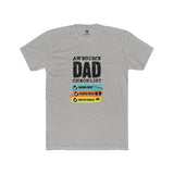 SORTYGO - Awesome Dad Men Fitted T-Shirt in Solid Light Grey