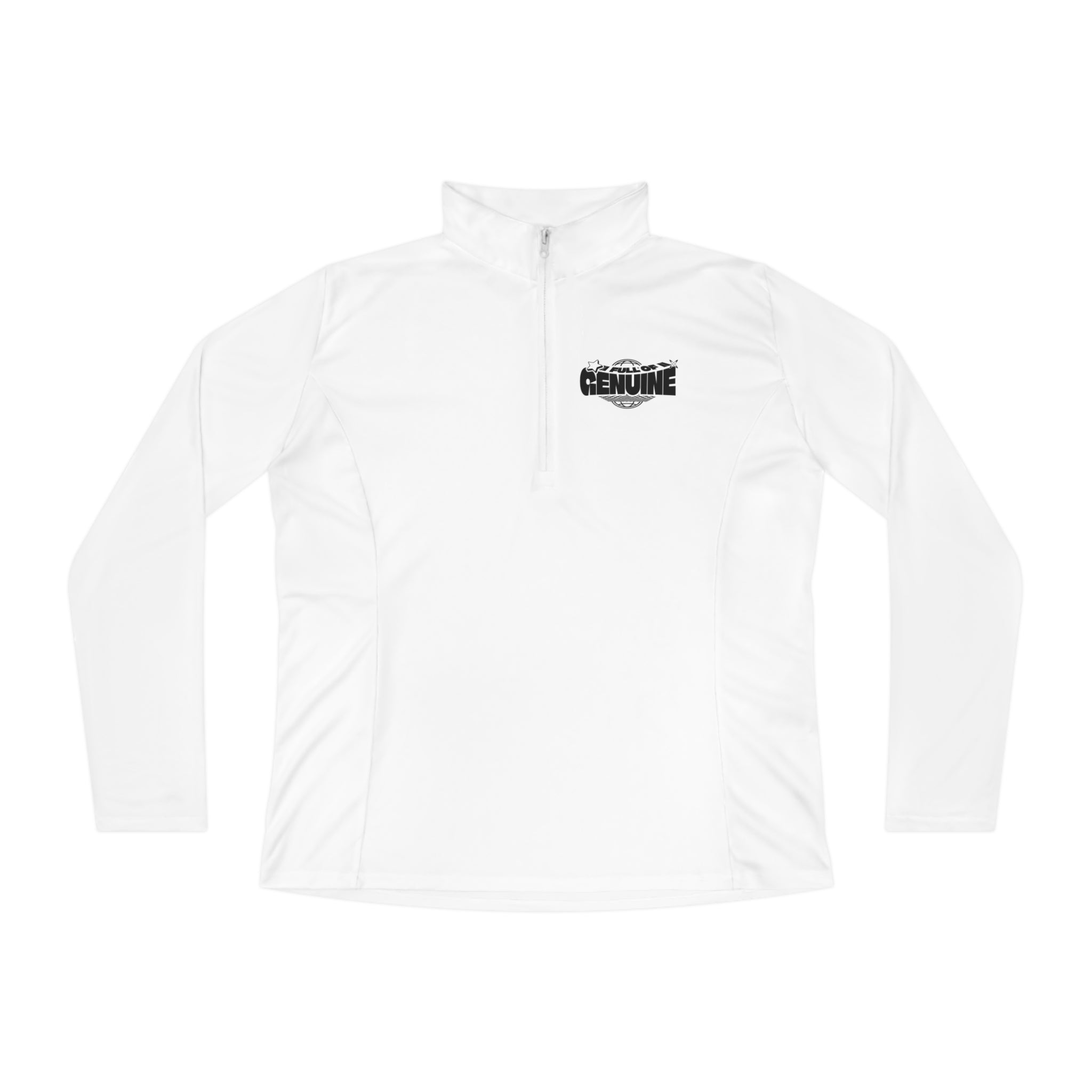SORTYGO - Genuine Women Quarter Zip Pullover in White