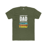 SORTYGO - Awesome Dad Men Fitted T-Shirt in Solid Military Green