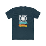 SORTYGO - Awesome Dad Men Fitted T-Shirt in Solid Midnight Navy