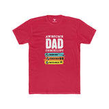 SORTYGO - Awesome Dad Men Fitted T-Shirt in Solid Red