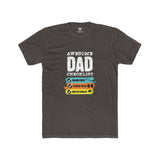 SORTYGO - Awesome Dad Men Fitted T-Shirt in Solid Dark Chocolate