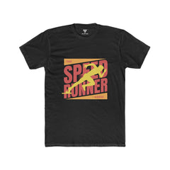 SORTYGO - Speed Runner Men Fitted T-Shirt in Solid Black