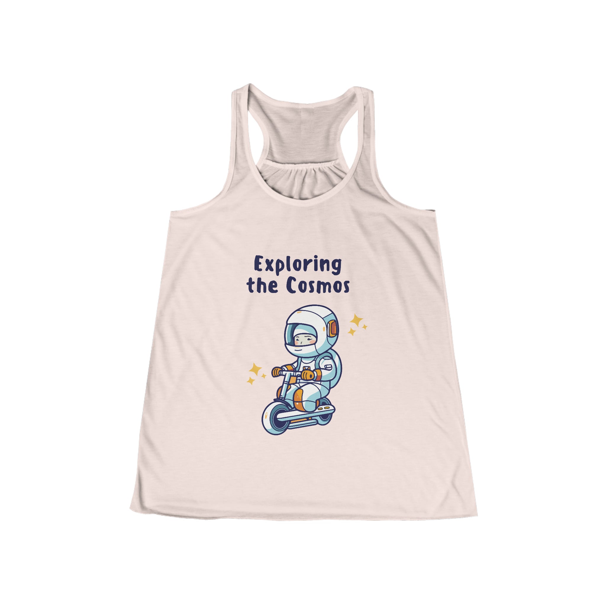 SORTYGO - Exploring The Cosmos Women Flowy Racerback Tank in Soft Pink