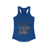 SORTYGO - Kitchen Closed Women Ideal Racerback Tank in Solid Royal