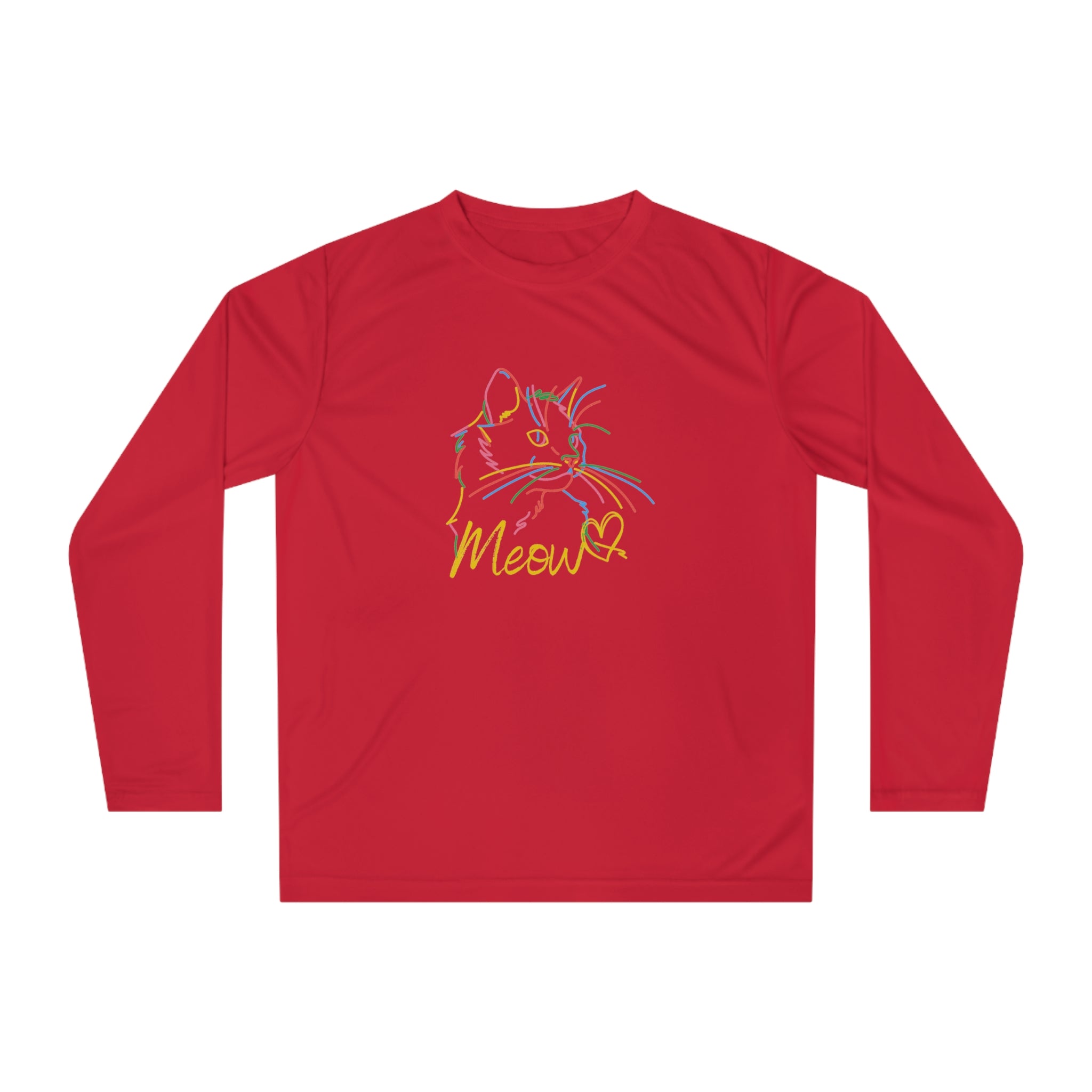 SORTYGO - Meow Women Performance Long Sleeve Shirt in Sport Red