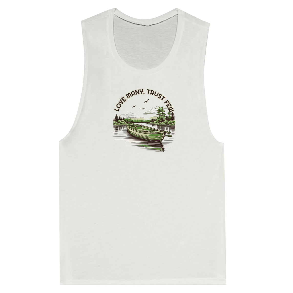 SORTYGO - Trust Few Women Muscle Tank in White