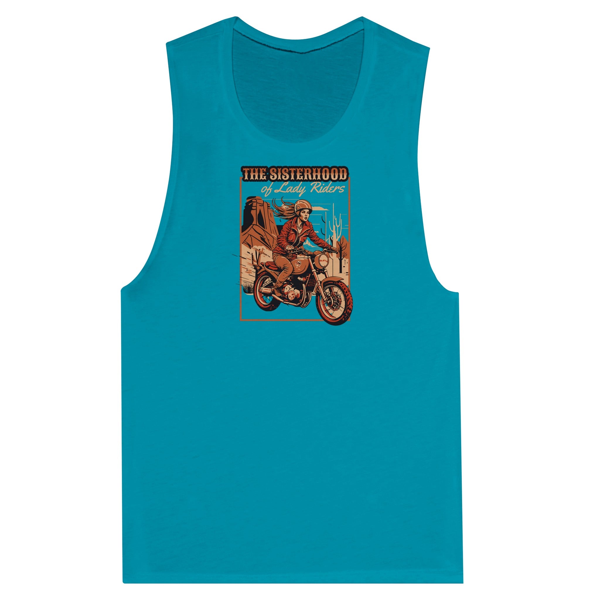 SORTYGO - Lady Riders Women Muscle Tank in Teal