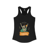 SORTYGO - Holiday is Coming Women Ideal Racerback Tank in Solid Black