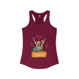 SORTYGO - Holiday is Coming Women Ideal Racerback Tank in Solid Cardinal Red