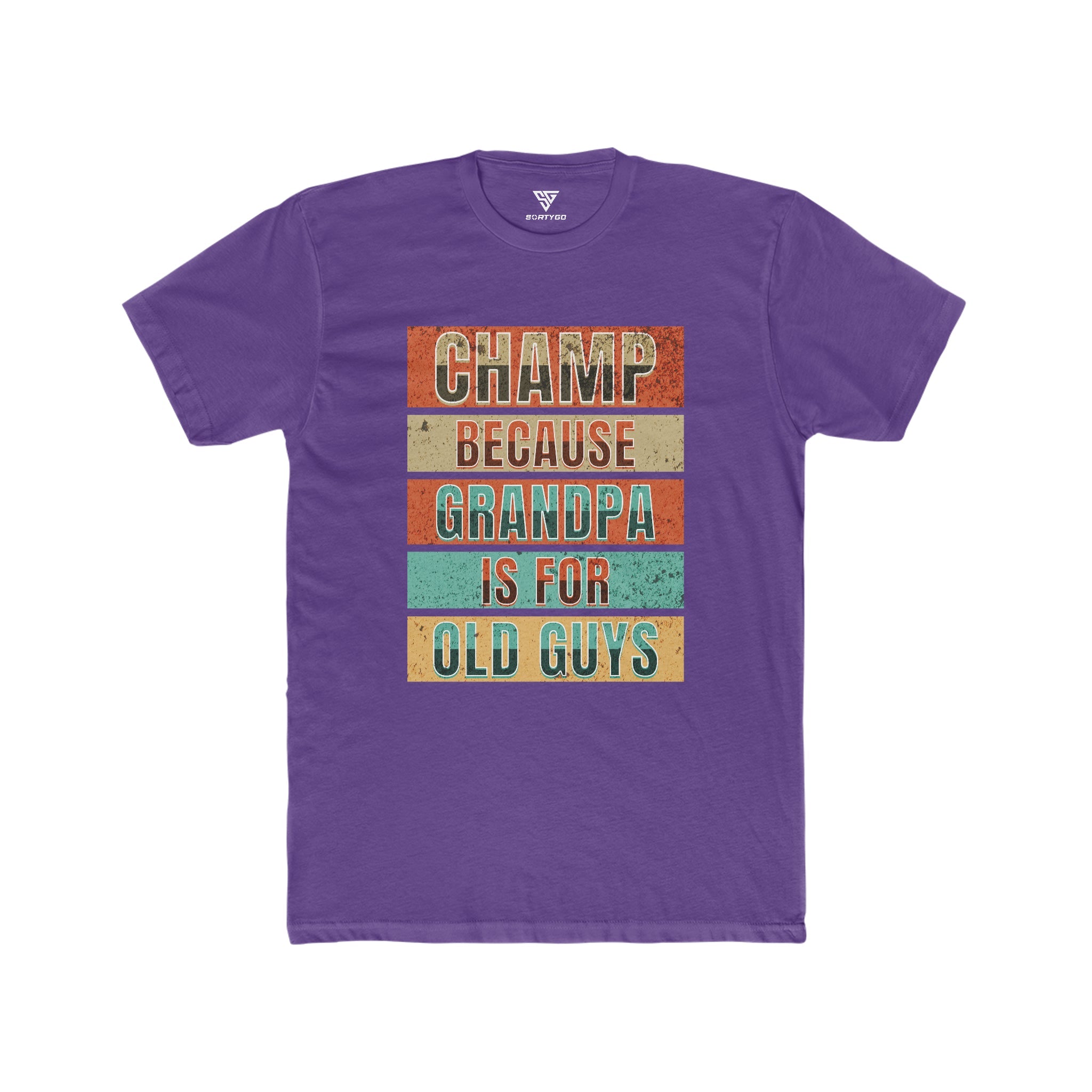 SORTYGO - Champ Men Fitted T-Shirt in Solid Purple Rush
