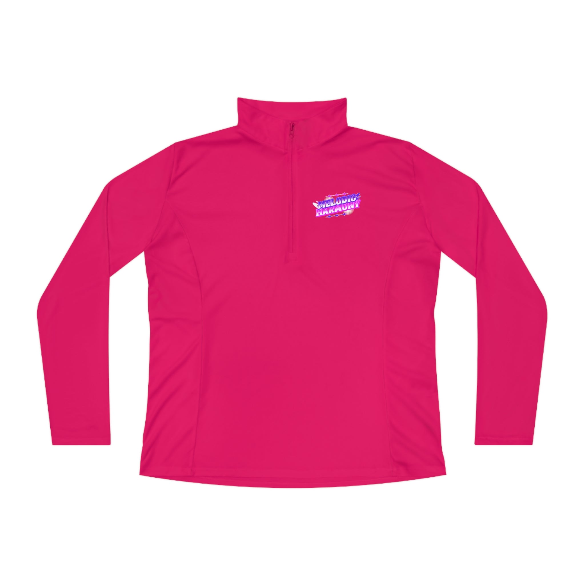 SORTYGO - Melodic Harmony Women Quarter Zip Pullover in Pink Raspberry S