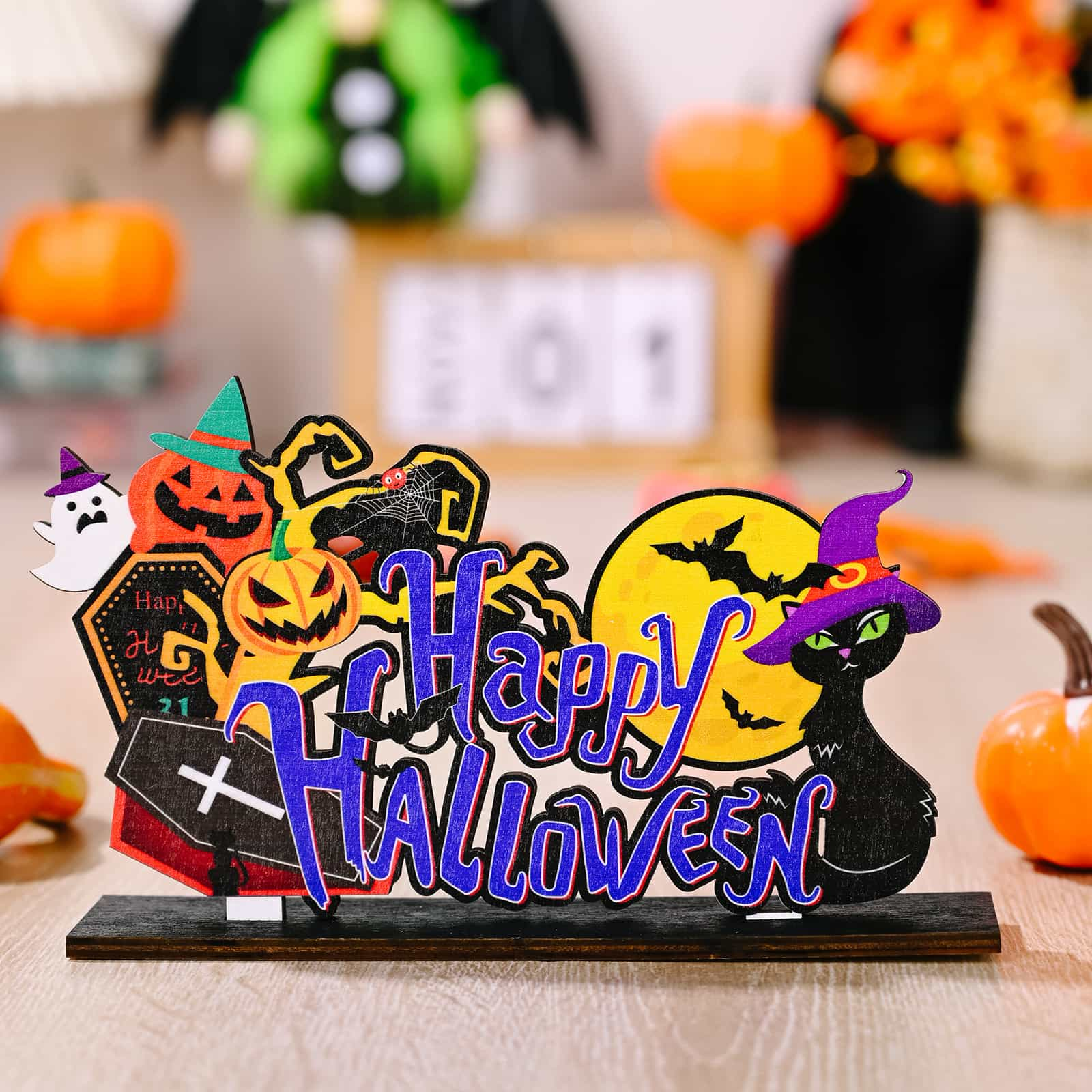 SORTYGO - Colorful Halloween Sign Ornaments in Style A One Size