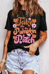 SORTYGO - Take Me to the Pumpkin Patch Graphic T-Shirt in Black