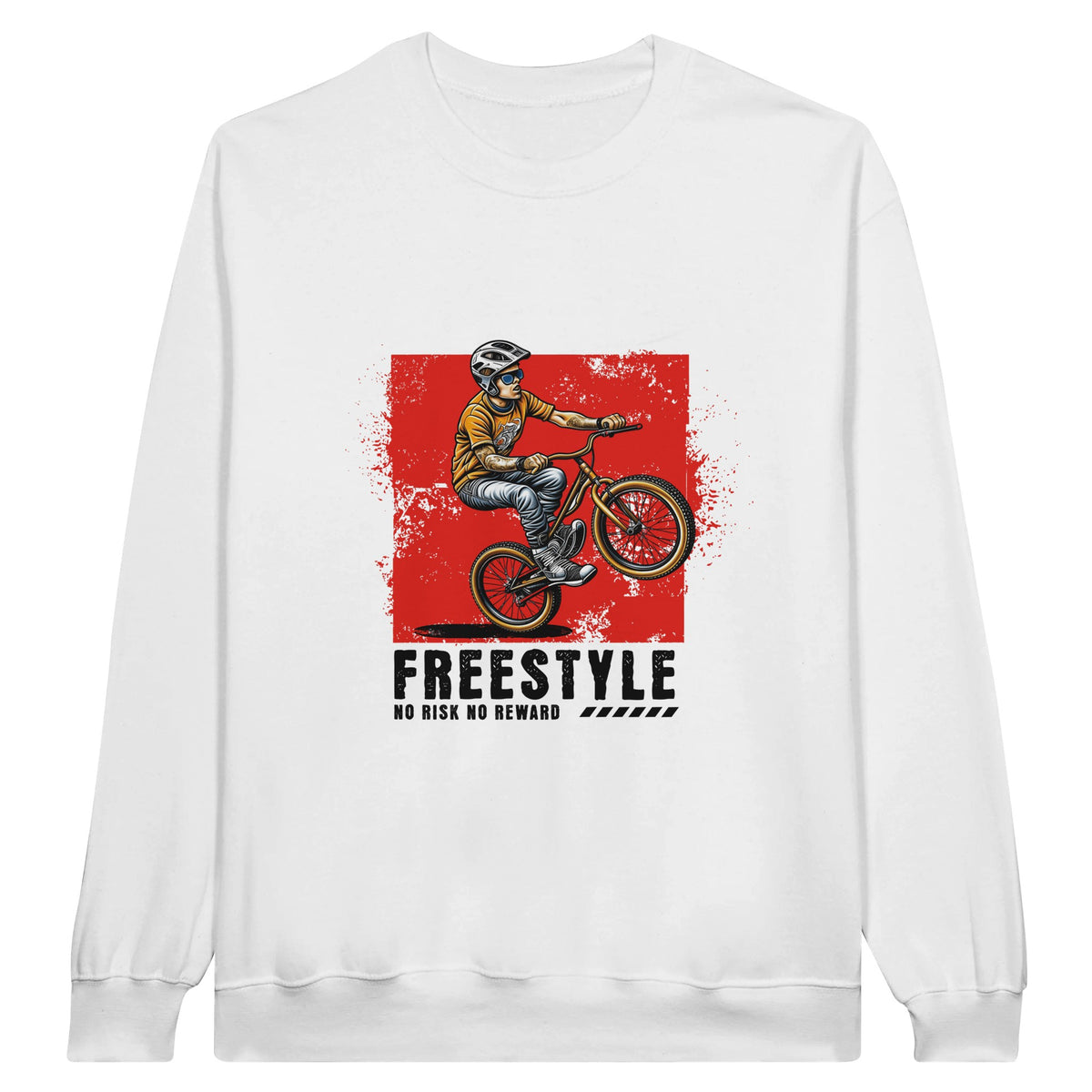 SORTYGO - Freestyle Cyclist Men Sweatshirt in White