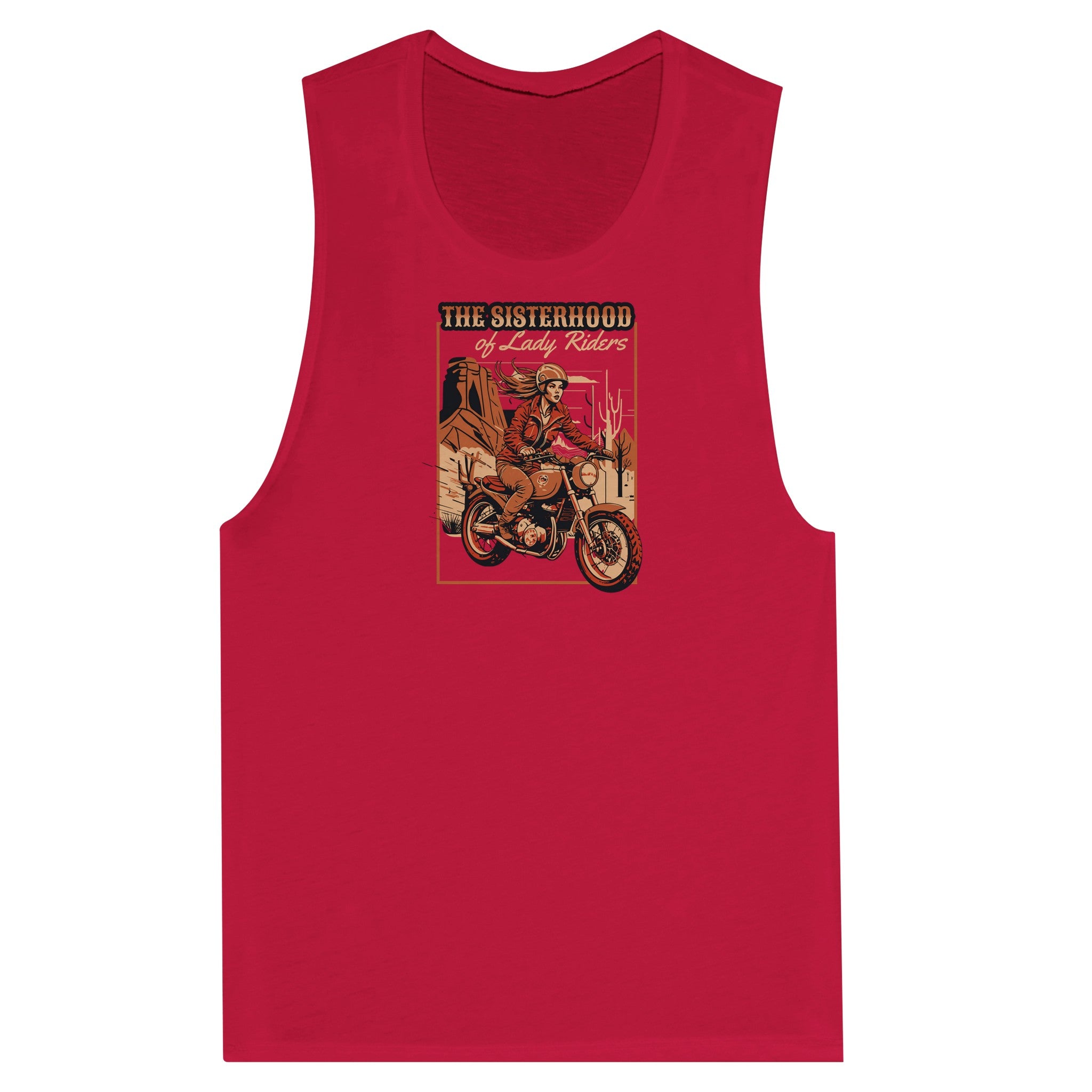 SORTYGO - Lady Riders Women Muscle Tank in Red