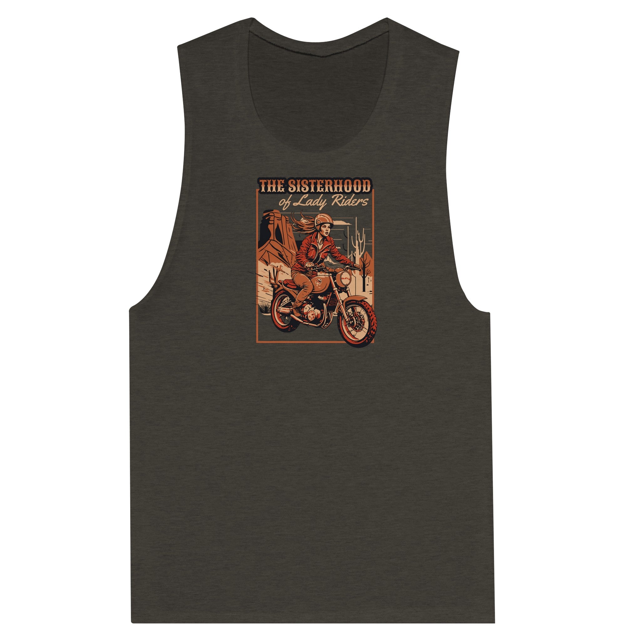 SORTYGO - Lady Riders Women Muscle Tank in Black Heather