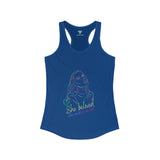 SORTYGO - She Could Women Ideal Racerback Tank in Solid Royal