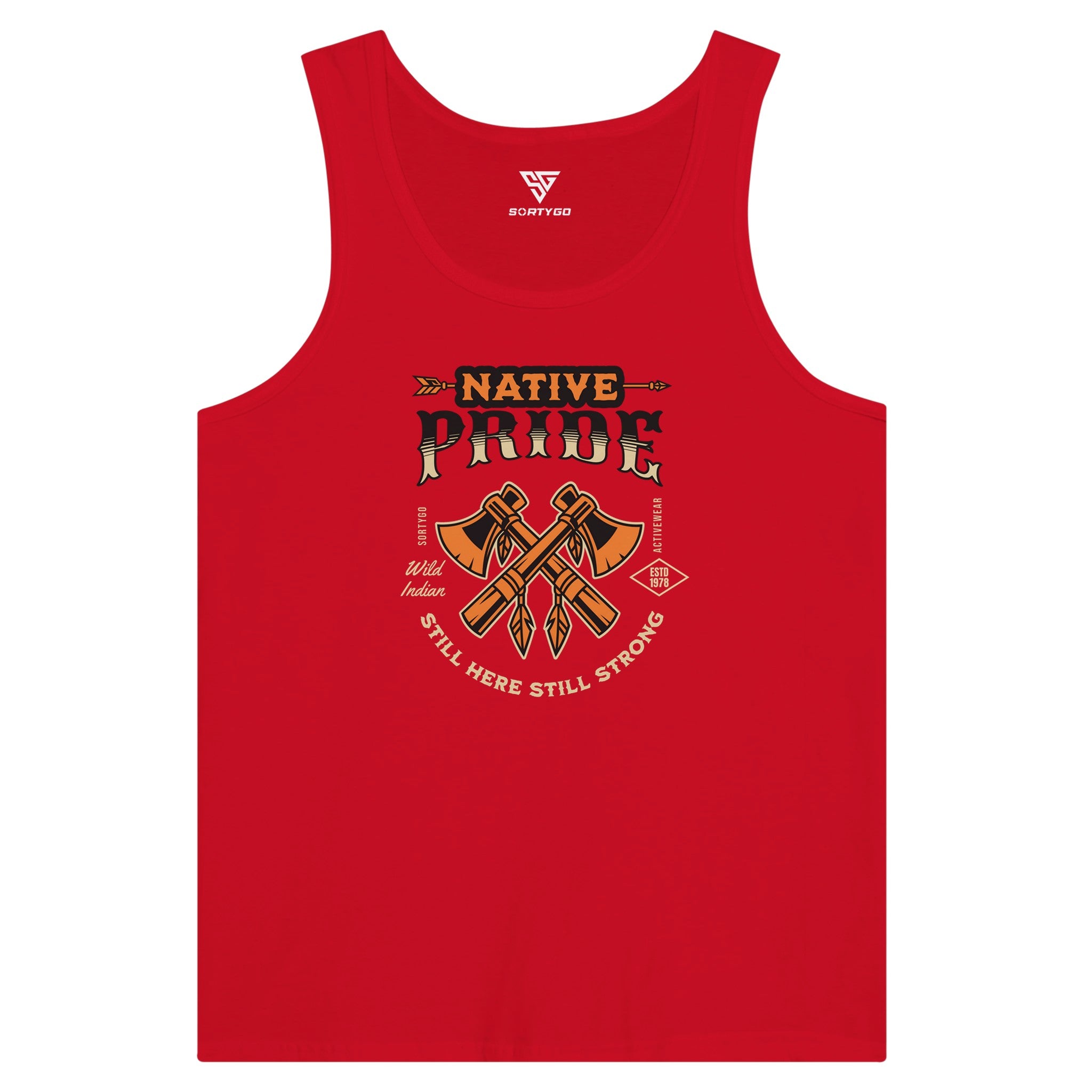 SORTYGO - Native Pride Men Premium Tank Top in Red