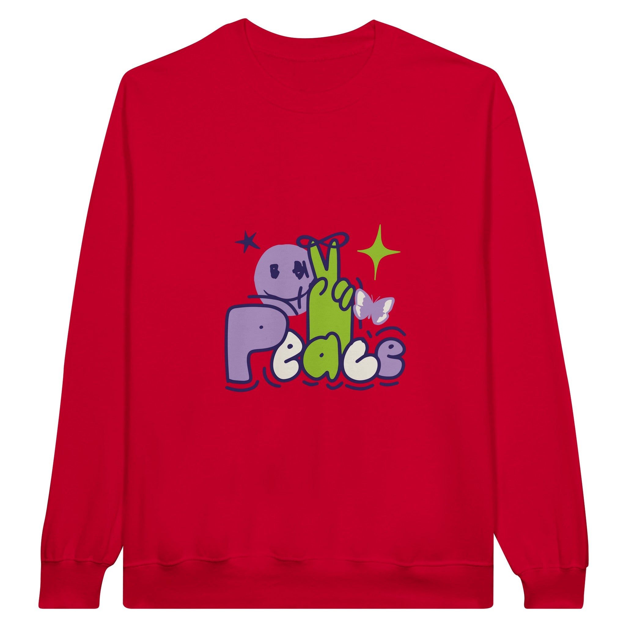 SORTYGO - Peace Doodle Men Sweatshirt in Red