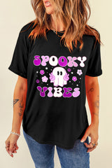 SORTYGO - Spooky Vibes Ghost Graphic T-Shirt in