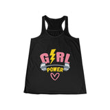 SORTYGO - Girl Power Women Flowy Racerback Tank in Black