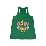 SORTYGO - Girl Power Women Flowy Racerback Tank in Kelly