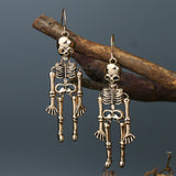 SORTYGO - Dangling Skeleton Halloween Earrings in