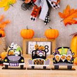 SORTYGO - Halloween Gnome Boo Ornaments Table Set in