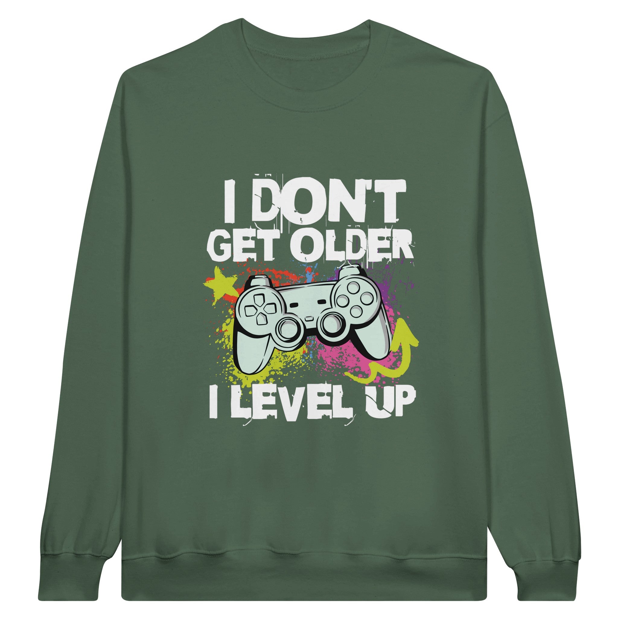 SORTYGO - I Level Up Men Sweatshirt in Military Green