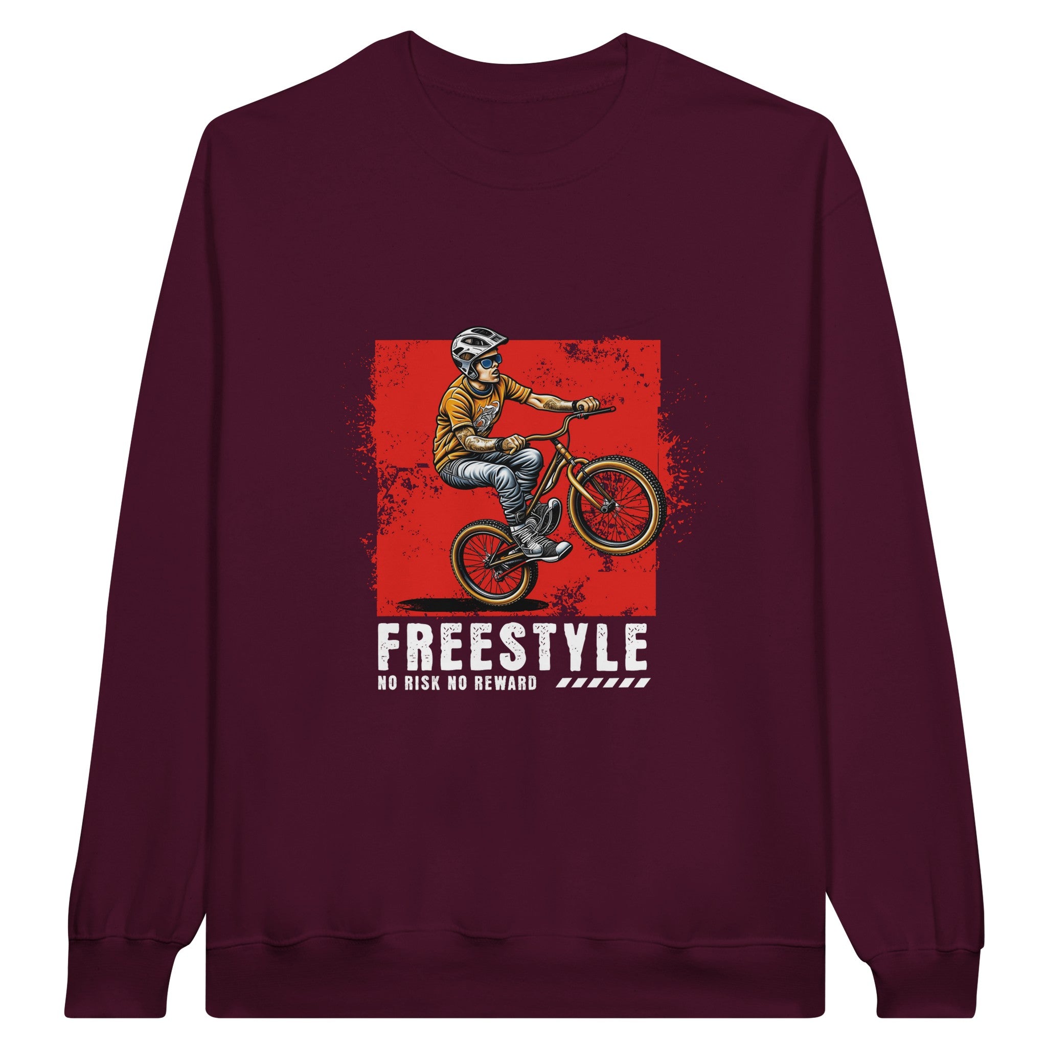SORTYGO - Freestyle Cyclist Men Sweatshirt in Maroon