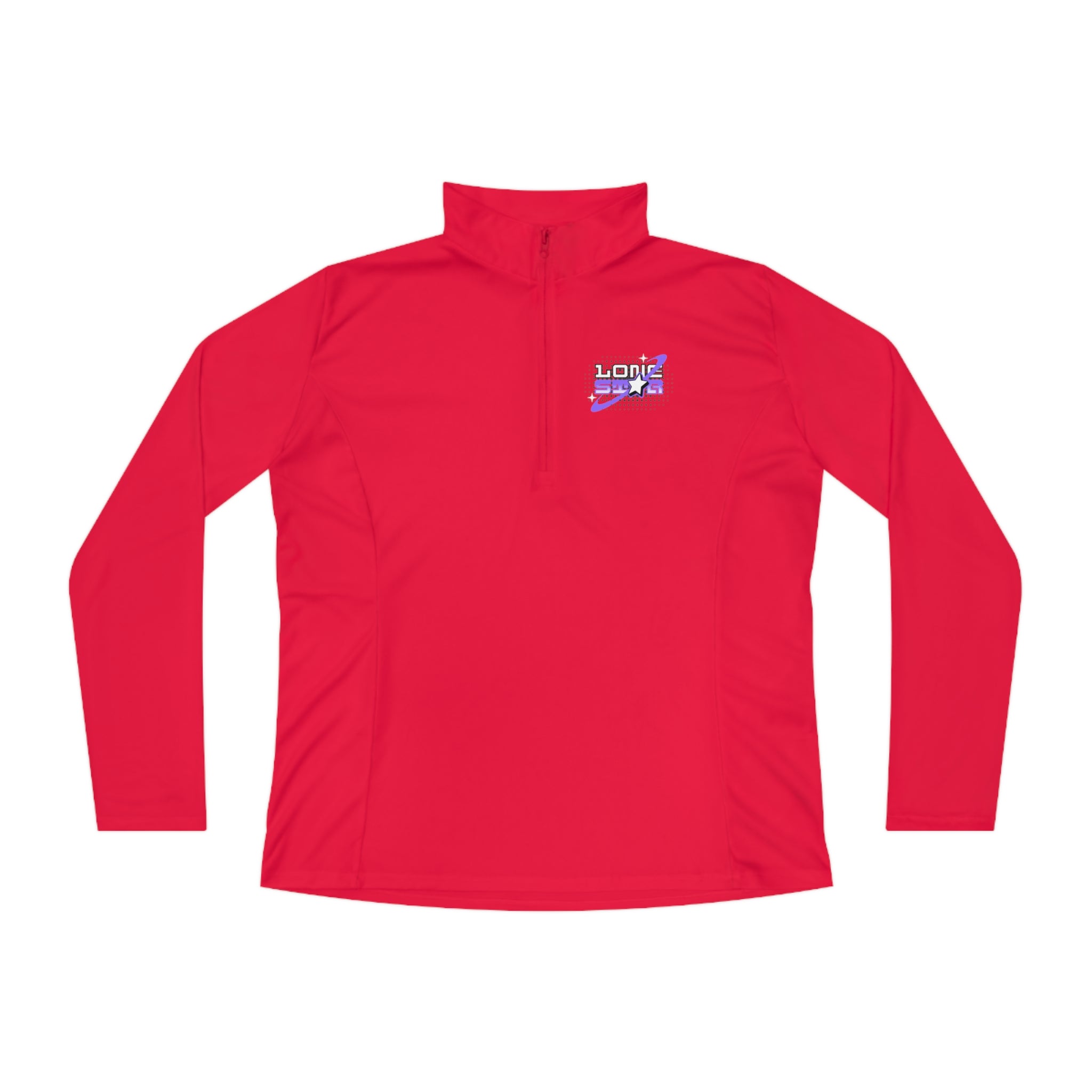 SORTYGO - Lone Star Women Quarter Zip Pullover in True Red