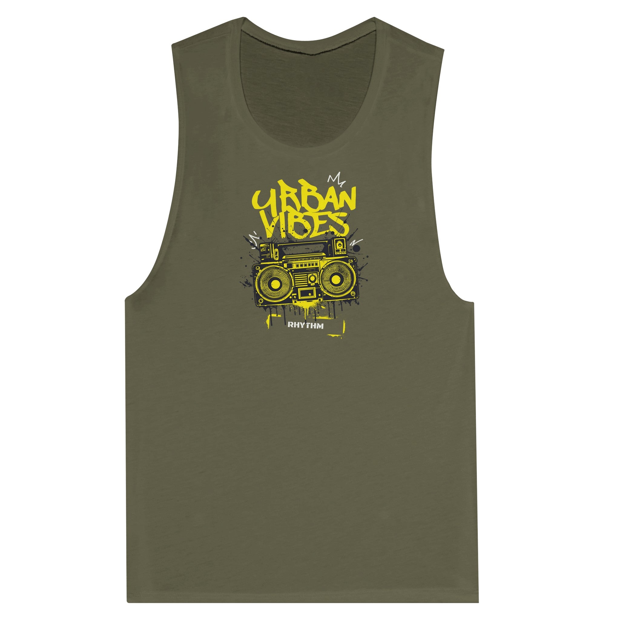SORTYGO - Urban Vibes Women Muscle Tank in Military Green