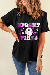 SORTYGO - Spooky Vibes Ghost Graphic T-Shirt in