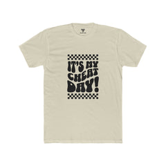 SORTYGO - It‘s my Cheat Day Men Fitted T-Shirt in Solid Cream