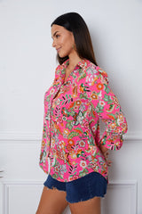 SORTYGO - Floral Button-Up Blouse in